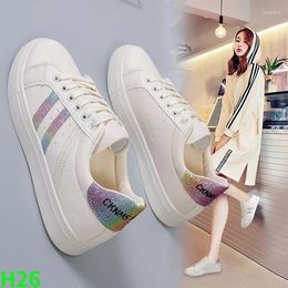 Casual Shoes Women's High Quality Board PU Face Round Head Tie Strap Fashion Student Sports Sneakers