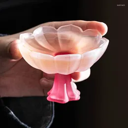 Wine Glasses Tea Cup Colored Glaze Powder High Foot Smelling Fragrance Shaojiu Light Luxury Gao Yan Master