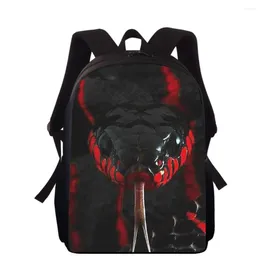 School Bags Art Painting Snake Animal 16" 3D Print Kids Backpack Primary For Boys Girls Back Pack Students Book