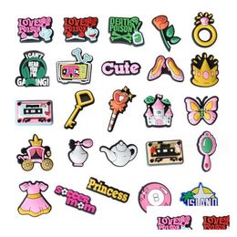 Shoe Parts & Accessories Fast Delivery Charms Cute Cartoon Super Cool Shoes Garden Pvc Decorations Children Party Presents Drop Dheya