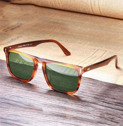 Carfia Mens Sunglasses Polarized Lenses Vintage Sun glasses 100 UV Protection 5357 Square 50mm 4 Colors With Case8950772