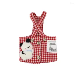 Dog Apparel Pet Clothes Winter Red Plaid Coat Cute Puppy Vest Vestiti Cane Piccolo