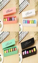 Macaron Box Cake Boxes Home Made Macaron Chocolate Boxes Biscuit Muffin Box Retail Paper Packaging 2055454cm Black Green EEA47618058