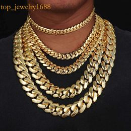 Hip Hop Miami Cuban Link Chain Necklaces Top Quality Copper Real Golded Plated Micro Inserts Cleanly Diamond Clasp Bling Iced Out Jewellery for Men Women Choker