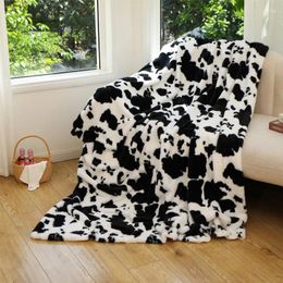 Blankets Printed Milk Patterned Summer Blanket Flannel Sofa Cover Leopard Print Gift Throw Ins Style Imitation Hair Quilt Leisure