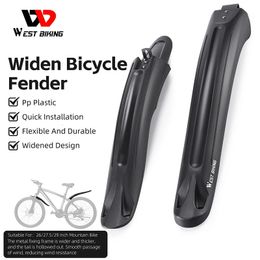 WEST BIKING Bicycle Mudguard Set 26 27529 inches MTB Cycling Fender EBike Adjustable Mountain Bike Widen Lengthen Protector240410