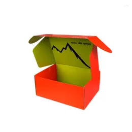 Gift Wrap Manufactor Christmas Red Craft Paper Custom Logo Corrugated Mailer Cupcake Boxes Packaging