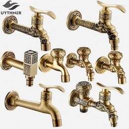 Bathroom Sink Faucets Uythner Modern Antique Brass Decorative Outdoor Faucet Tap Washing Machine /Mop