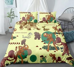 Bedding Sets Cartoon Characters Set Bedroom Decor Duvet Covers Comforter Cover 2/3 Pieces Bedspread With Pillowcases No