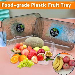 Plates Fruit Tray Modern Clear Grade Large Capacity Rectangle Multifunction Tea Cup Snack Candy Storage Organiser Holder Kitc