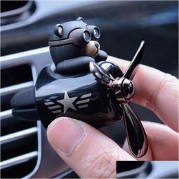 Car Air Freshener Aromatherapy Pilot Rotating Propeller Outlet Fragrance Flavour Bear Accessories 240322 Drop Delivery Health Beauty De Otgu9