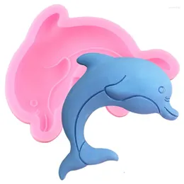 Baking Moulds 3D Dolphin Shape Silicone Mould Cupcake Topper Fondant Moulds Baby Birthday Cake Decorating Tools Sea Animal Candy Chocolate