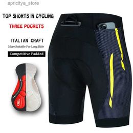 Cycling Jersey Sets Bib Short 3 Pockets Cycling Men Mens Mtb Shorts Bibs Culotte Man Gel Uniform Summer Pants Bike Lycra Maillot Equipment Clothing L48