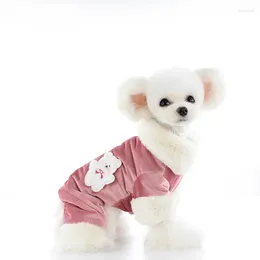 Dog Apparel Elegant Pet Warm Overalls Winter Clothes Chihuahua York Bichon Maltese Shih Tzu Poodle Doggy Medium Jumpsuit