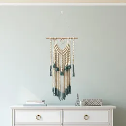Tapestries Chic Macrame Tapestry Wall Hanging Boho Long Tassel Pendant Art For Dorm Apartment Bedroom Nursery Room Decor