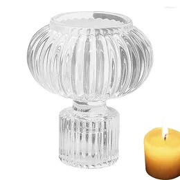 Candle Holders Clear Crystal Glass Candlestick Romantic Lantern Holder Wedding Centrepiece Home Dinner Decoration