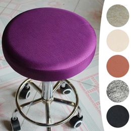 Chair Covers Round Stool Cover Elastic Swivel Stretch Rotating Chairs Protector Washable Seat Case For Office El Banquet Decor