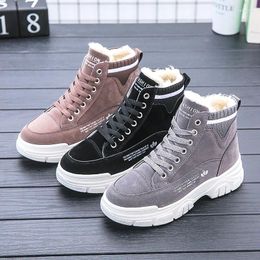 Casual Shoes Winter Women's For Platform Causal Plush Thickened Versatile Boots Sport Rubber Flat Sole Sneakers Zapatos Para Mujeres