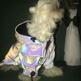 Dog Apparel S-5XL Clothes Flashing Pet Hoodie For Coat Windbreaker Reflective Clothing Large Small Dogs Puppy Jacket Pug