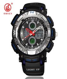 OHSEN Fashion Watch Men Waterproof LED Sports Military Watches Men's Analogue Quartz Digital Watch relogio masculino9113301