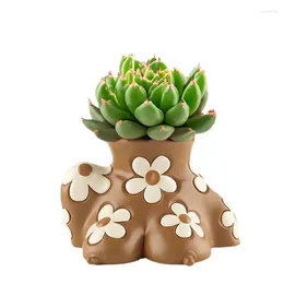 Vases Resin Planter Novelty Plant Pots For Home Garden Succulents Cacti Ferns And Small Houseplants