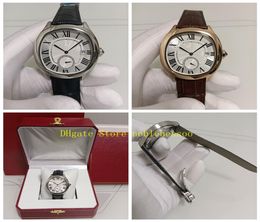 2 Style Real Po With Original Box Men039s Watch Mens 40mm Roman Dial WGNM0003 WSNM0015 Leather Band Fold Clasp Men Automatic6037951