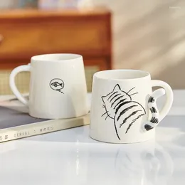 Cups Saucers 2024 Chinese Style Creative Ceramic Coffee Mug Cup Set Personalized Cartoon Water For Wedding Gift