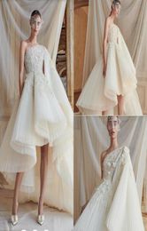 Ashi Studio Vintage Wedding Dresses A Line Ruffle High Low 3D Floral Appliques vestido de novia Beaded Plus Size Bridal Gowns Robe5962114