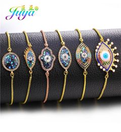 Charm Bracelets Juya Fashion Adjustable Chains Charms Shell Supplies For Women Greek Eye Hamsa Fatima Whole5669314