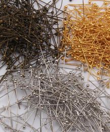 5000pcs Diy Jewellery Copper Head Pins Findings for Jewellery Making Earrings 6 Size 3 Colour Select3065144