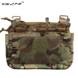 Bags VULPO FCPC FCSK Plate Carrier Vest Chest Rig Tactical DOPE Front Flap Pouch With Triple Magazine Pouch Kangroo Pouch