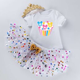 Baby Clothing, Newborn Baby Full Moon Clothing, Short Sleeved Jumpsuit, Tutu Skirt Set