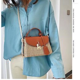 Shoulder Bags YOUDEYISI Ladies Beach Woven Bag Korean Fashion Lock Straw Casual Portable Small Square