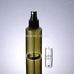 Storage Bottles 100ml Green PET BOTTLE Or Toilet Water Mist Spray With White/black Pump