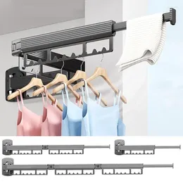 Hangers Wall Mounted Clothes Hanger Adjustable Angle Space-Saving For Balcony Windowsill Loading-bearing