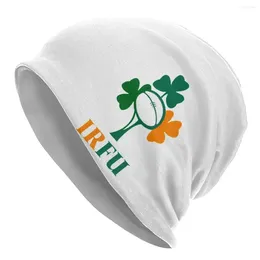 Berets Ireland Rugby TEAM Warm Knitted Cap Hip Hop Bonnet Hat Autumn Winter Outdoor Beanies Hats For Men Women Adult