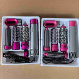 Hair Curlers Straighteners Five-in-one hot air comb automatic hair suction styling straight curly blowing H240415