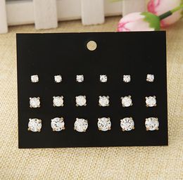 Stud earrings for women men 2018 new Luxury boho white Zircon Dangle earrings gold silver plated Vintage geometric Jewellery wholesa4703389