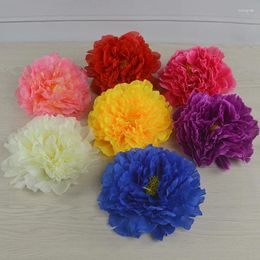 Decorative Flowers 10PCS 20CM Artificial Peony Flower Heads DIY Valentine's Day Ball Wedding Bridal Garland Pography Props Fake