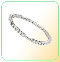 New Arrival Luxury Crystal Tennis Bracelet Gold Silver Colour Braclet For Women Girls Party Wedding Hand Accessories Jewelry8046261