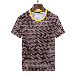 Spring and summer new men's best-selling clothing fashion letter pattern printed short sleeve casual sports loose T-shirt pure cotton street hip hop trend clothes D20