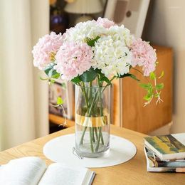 Decorative Flowers Artificial Hydrangea Hand Feel Moisturizing Big Flower Decoration Floral For Home Wedding Arrangement
