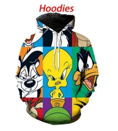 New Arrive Unisex Hip Hop Style cartoon looney tunes Funny 3D Print Men Women Fashion Hoodies RG01148218500