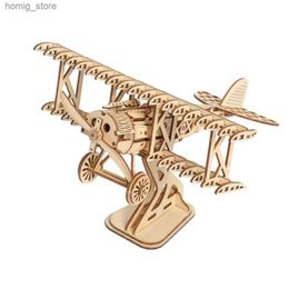 3D Puzzles DIY Assembly Wooden Classic Airplane Models Puzzle Toys Kids Constructor Building Blocks 3D WW2 Aircraft Jigsaw for Child Gift Y240415