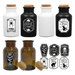 Storage Bottles Potion With Cork 6 Set Of Glass Bottle Halloween Decorations For Christmas Wedding Birthday Party Decoration