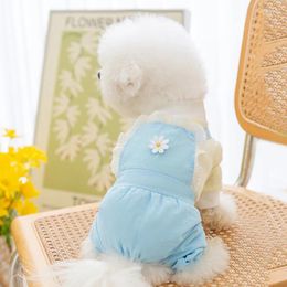 Dog Apparel Spring Summer Pet Clothes Kitten Puppy Sweet Jumpsuit Small And Medium-sized Fashion Suspenders Breathable Pajamas Chihuahua
