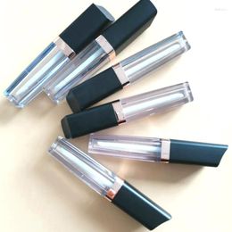 Storage Bottles Wholesale Plastic Cosmetic Lip Gloss Packaging Container 5ML Square Tubes Clear Empty Lipgloss Bottle