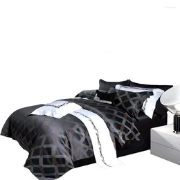 Bedding Sets Cotton Four-Piece Jacquard Beddings Long-Staple Quilt Cover Set Comforter King