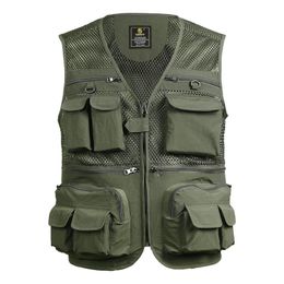 Fishing Vest Breathable Fishing Travel Mesh Vest with Zipper Pockets Summer Work Vest for Outdoor Activities 240408