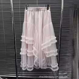 Ss24 Spring/summer Age Reducing Sweet Unique Design Trendy Brand Pink Cake Skirt